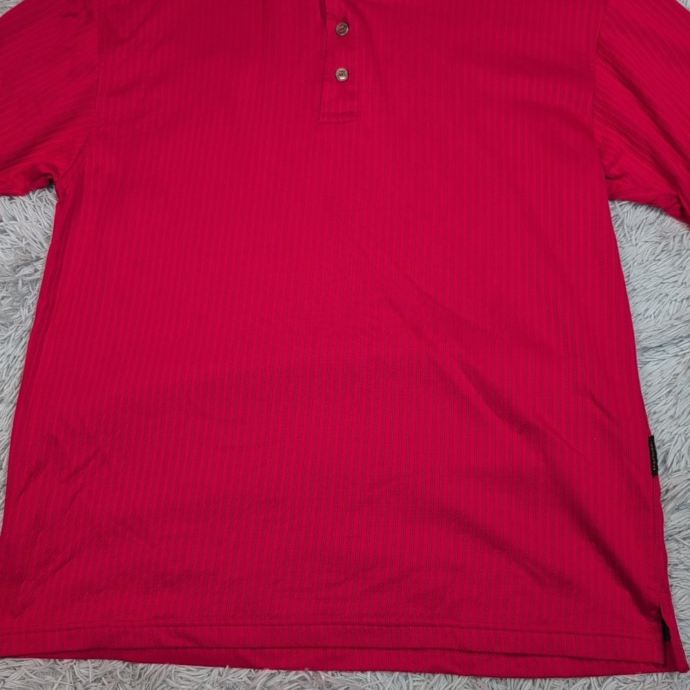 Turtle Creek Shirt Mens XL Red Polo Golf Preppy Smart Wool Blend‎ Comfort Casual - Picture 6 of 7